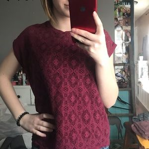 Old Navy Short Sleeve Maroon T-Shirt